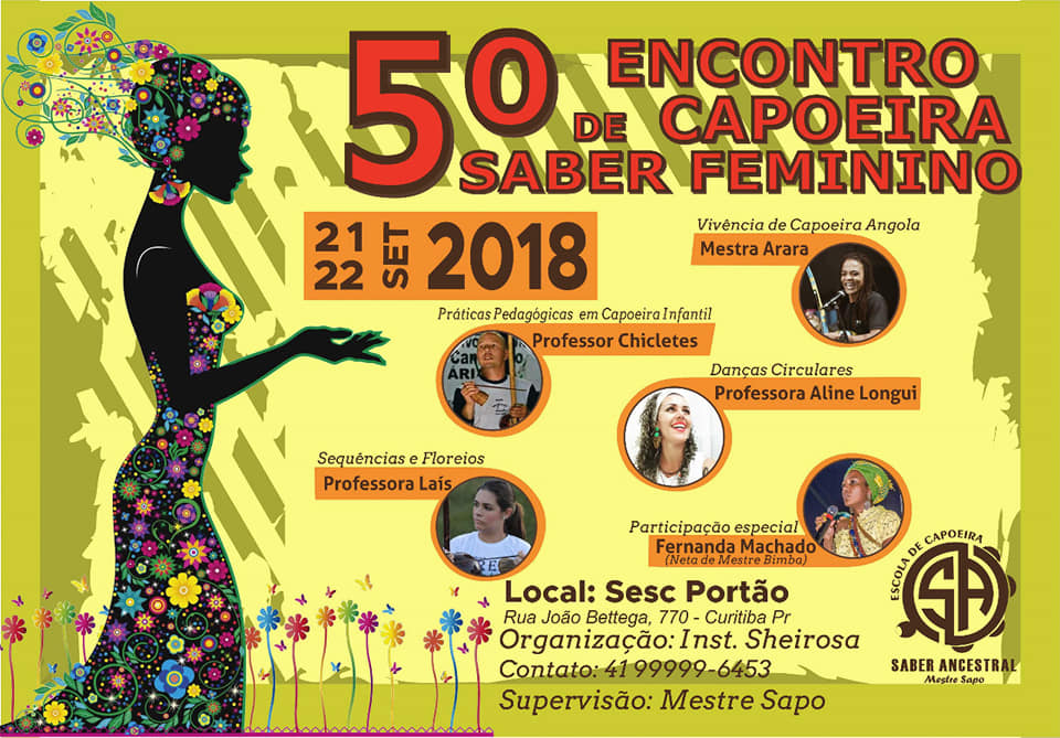 CAPOEIRANEWS: 5º ENCONTRO DE CAPOEIRA SABER FEMININO, CURITIBA - PR